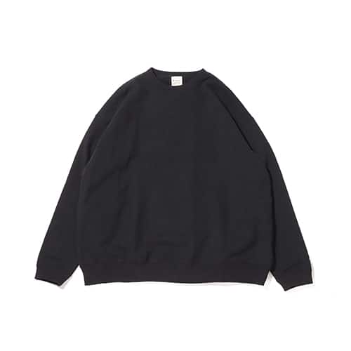 snow peak Recycled Cotton Sweat Crewneck Black