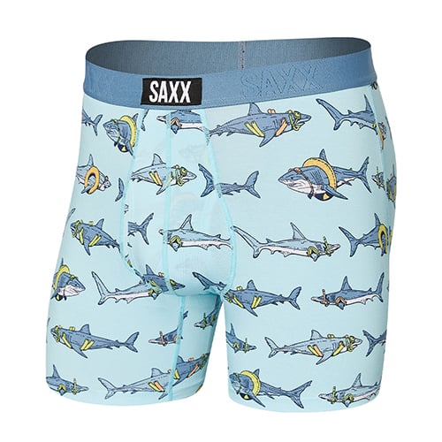 SAXX ULTRA BOXER BRIEF FLY POOL SHARKS- SEA GLASS 22SP-I