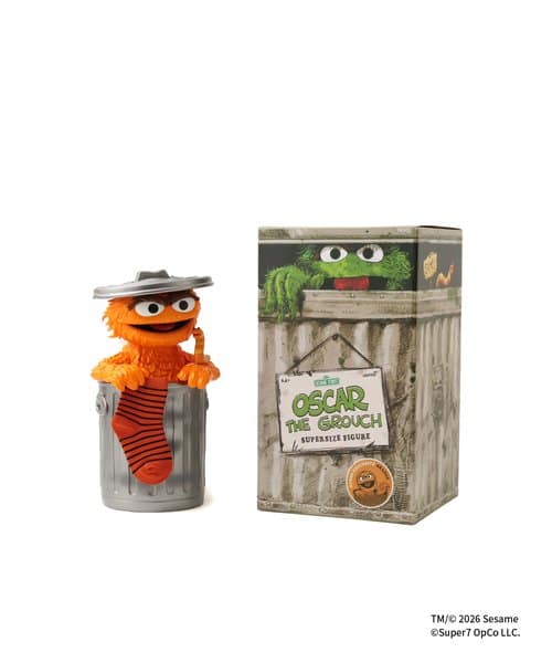 SUPER7 SESAME STREET SUPER SIZE VINYL - OSCAR THE GROUCH ORANGE - オレンジ