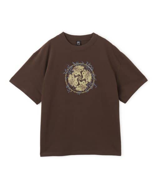 BRAIN DEAD YING YANG RUN T-SHIRT BROWN - ブラウン
