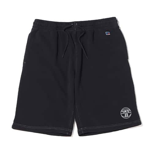 TOKYO 23 x RUSSELL ATHLETIC EMBROIDERY LOGO SWEAT SHORT BLACK 22SS-S
