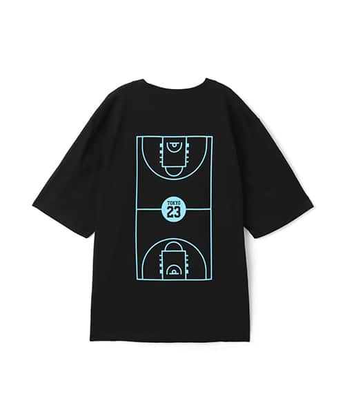TOKYO23 FULL COURT TEE BLACK X BLUE