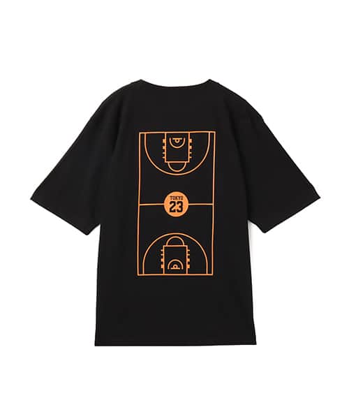 TOKYO 23 FULL COURT TEE BLACK x ORANGE