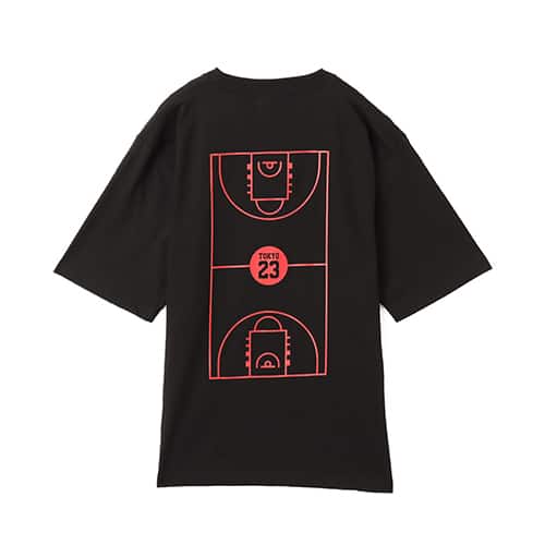 TOKYO 23 FULL COURT TEE BLACK & RED トウキョウ23 フル コート T ブラック