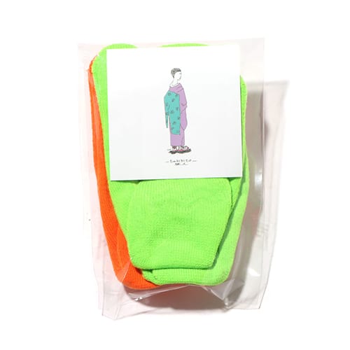 tabibito 足袋フットカバー GREEN/ORANGE 20SU-I