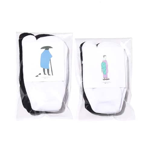 tabibito 足袋フットカバー WHITE/BLACK 20SU-I