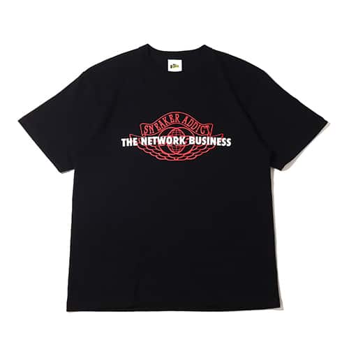 THE NETWORK BUSINESS WING FOOT BRED S/S TEE BLACK 22SU-I