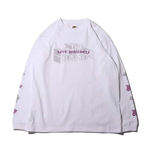 THE NETWORK BUSINESS × ぱくちーひとみ CLEAR LOGO L/S TEE WHITE 23SP-S