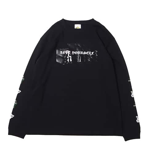 THE NETWORK BUSINESS × ぱくちーひとみ CLEAR LOGO L/S TEE BLACK 23SP-S