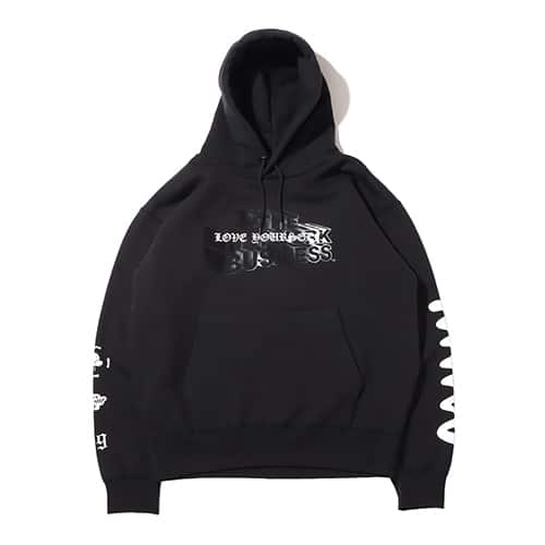 THE NETWORK BUSINESS × ぱくちーひとみ CLEAR LOGO HOODIE BLACK 23SP-S