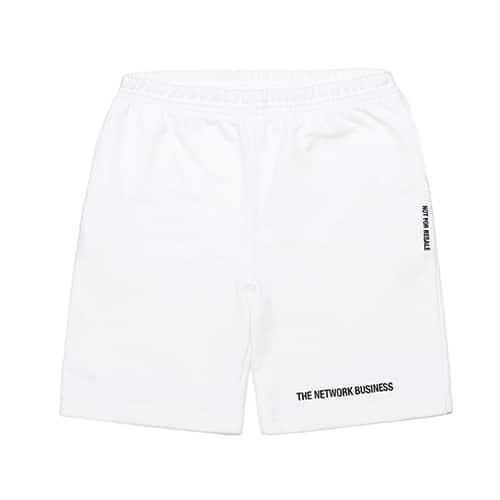 THE NETWORK BUSINESS Basic Line Sweat Shorts WHITE 21SP-S