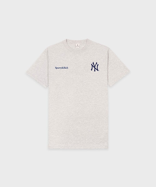 SPORTY＆RICH Champions T-Shirt Heather Gray - ライトグレー