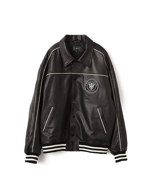 TOKYO 23 Leather Stadium Jacket BLACK - ブラック