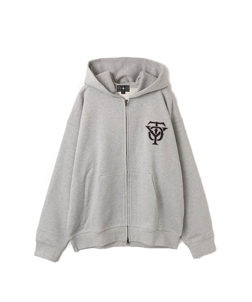 TOKYO 23 Patch Logo Zip Up Hoodie GRAY - グレー