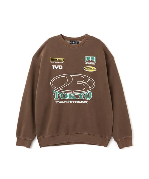 TOKYO 23 Vintage Racing Sweatshirt BROWN - ブラウン