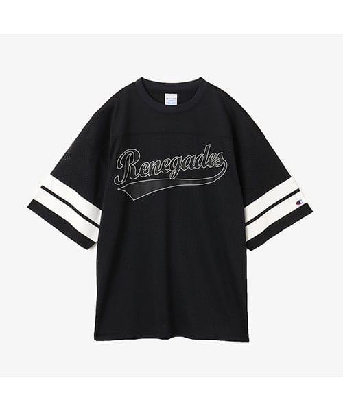 COMOLI | フットボールTシャツ（fade black）- BARD