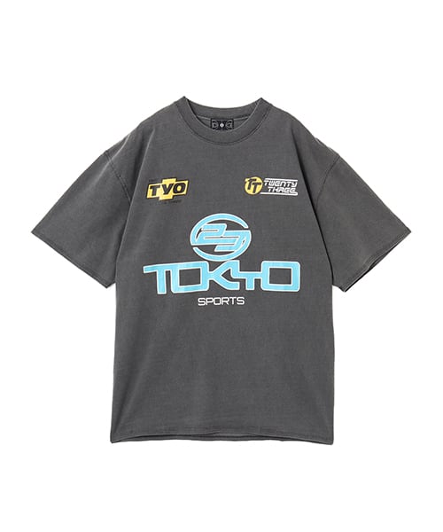 TOKYO 23 Racing Print T-shirt CHARCOAL