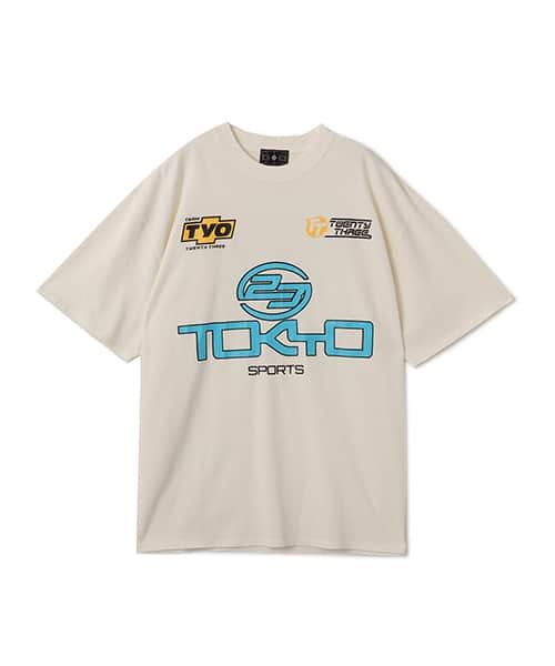 TOKYO 23 Racing Print T-shirt WHITE