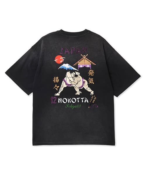TOKYO 23 ”SUMOU” Motif Embroidery T-shirt BLACK - ブラック