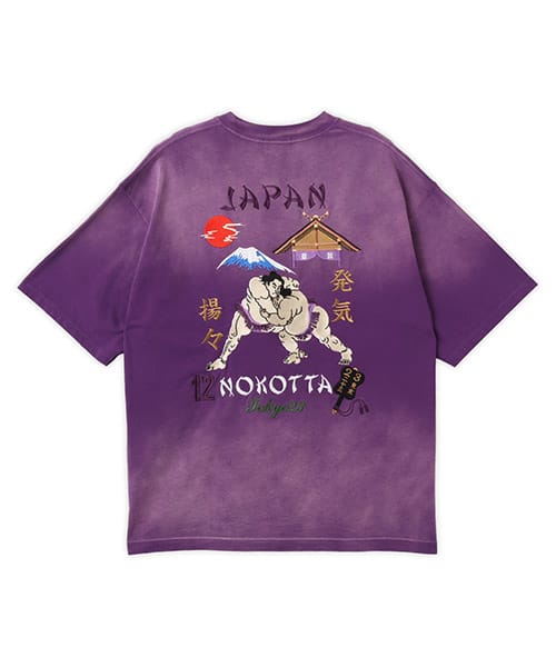 TOKYO 23 ”SUMOU” Motif Embroidery T-shirt PURPLE - パープル