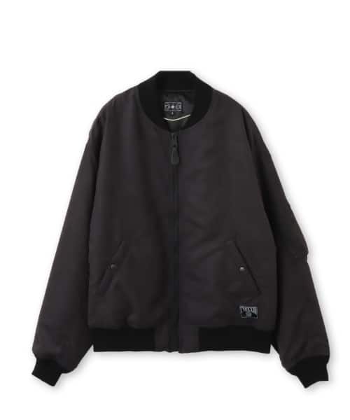 TOKYO 23 Faux Suede Bomber Jacket BLACK - ブラック