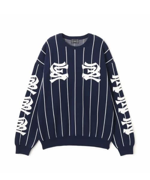 TOKYO 23 Jaquard Logo Sweater NAVY - ネイビー