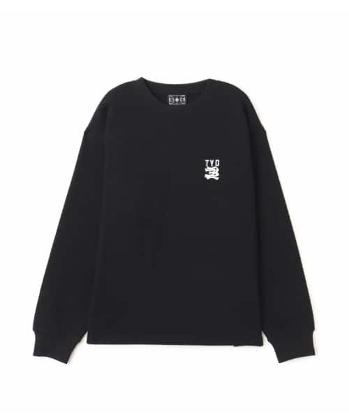 TOKYO23 Embroidery Logo Thermal LS T-shirt BLACK