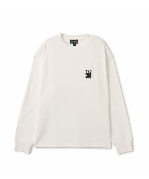 TOKYO23 Embroidery Logo Thermal LS T-shirt WHITE - ホワイト