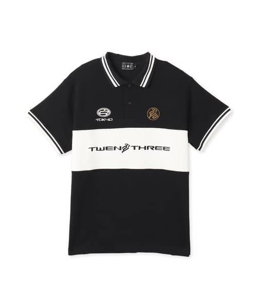 TOKYO 23 Panelled Polo Shirt BLACK - ブラック