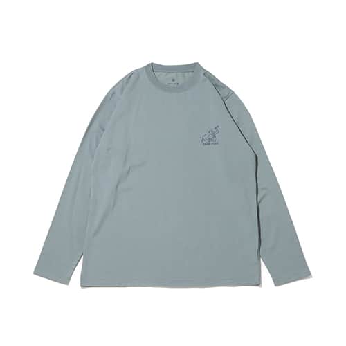 snow peak Foam Printed L/S T shirt Snow Peak Sax 23FA-I