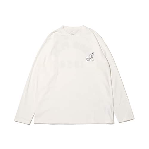 snow peak Foam Printed L/S T shirt Snow Peak White 23FA-I