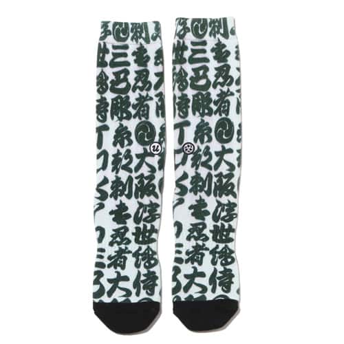 UBIQ“IREZUMI” SOCKS (Kanji)  Designed by Ukiyoemon BLACK