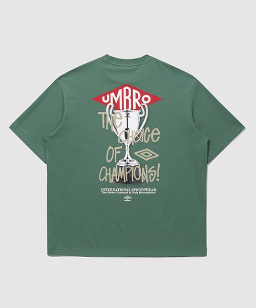 UMBRO 【KOREA COLLECTION】TROPHY SHORTS SLEEVE T-SHIRTS グリーン