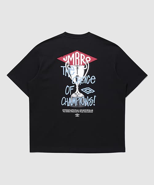 UMBRO 【KOREA COLLECTION】TROPHY SHORTS SLEEVE T-SHIRTS ブラック