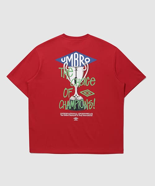UMBRO 【KOREA COLLECTION】TROPHY SHORTS SLEEVE T-SHIRTS レッド