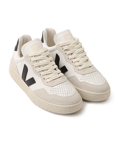 VEJA V-90 WHITE BLACK - ホワイト