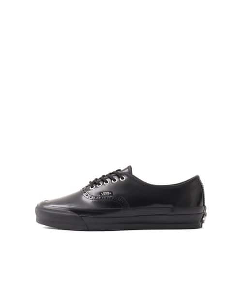VANS OTW Authentic 44 Siped Vibram Gloss Leather Brogue BLACK/BLACK - ブラック