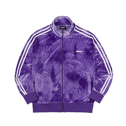 NERDY x atmos pink DNA Watercolor Velvet Track Top PURPLE 21HO-I