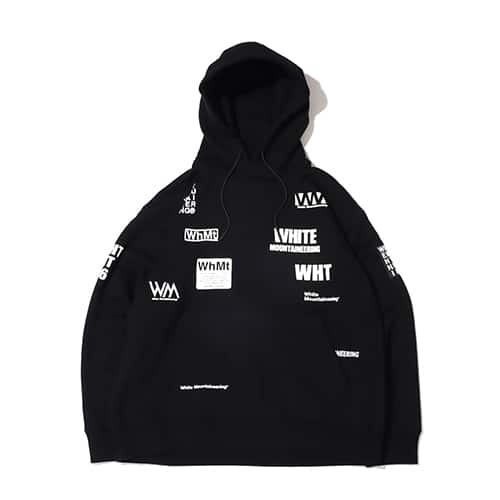 WHITE MOUNTAINEERING WM LOGO RANDAM PRINTED HOODIE BLACK 21FA-I