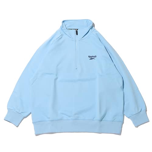 Reebok ハーフジップ スウェット トップス LIGHT BLUE 23FW-I