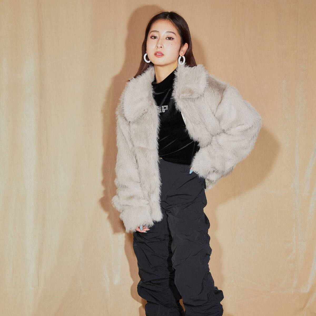 fr2 fake fur jacket フェイクファー